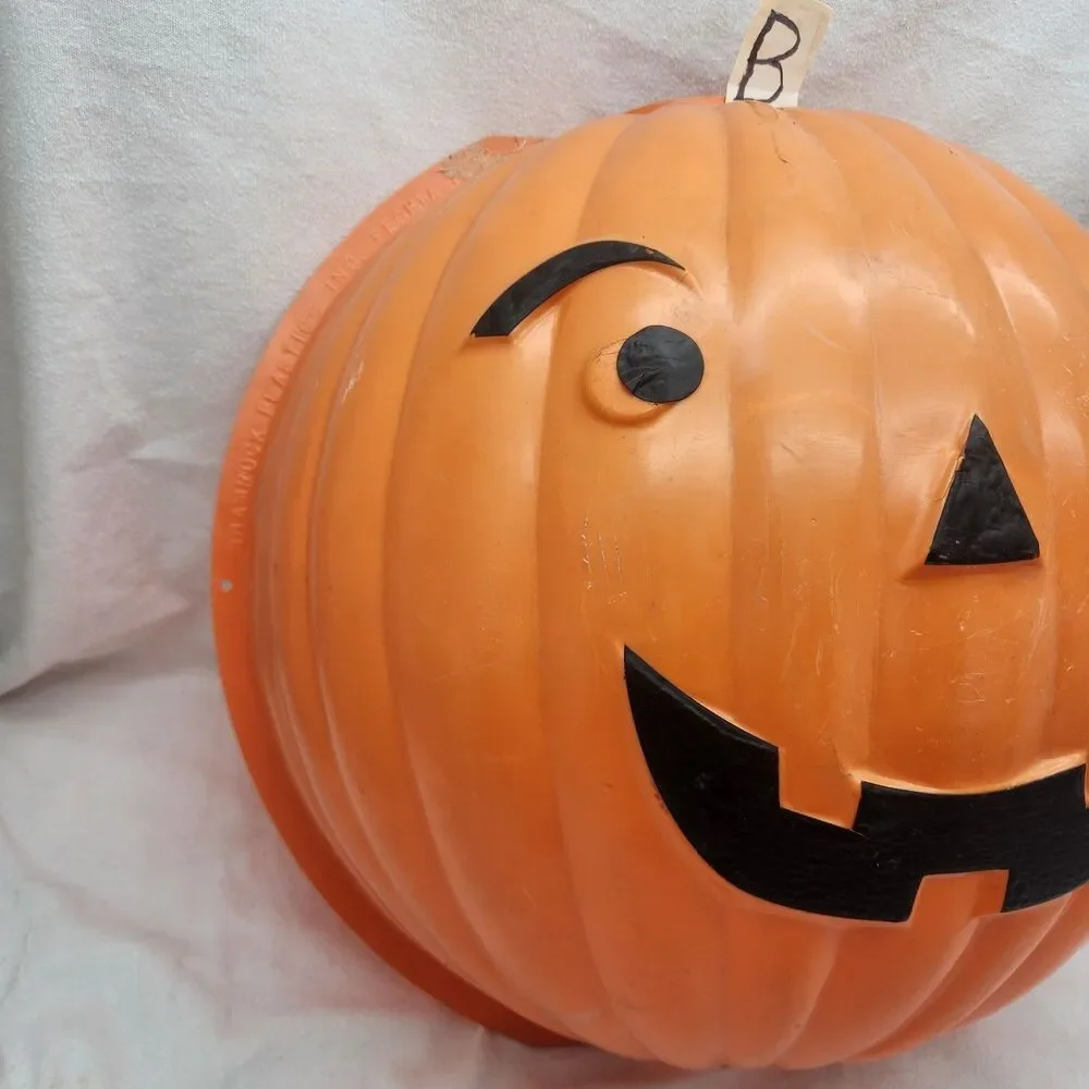 Decoration Jack O Lantern Pumpkin Lamp Post 2Pc Cover Halloween Shamrock Plastic